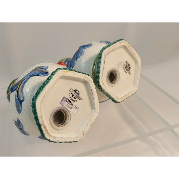 Fitz & Floyd Autumn Bounty Harvest SALT/PEPPER SHAKERS grapes berries 4"tall - Picture 7 of 10